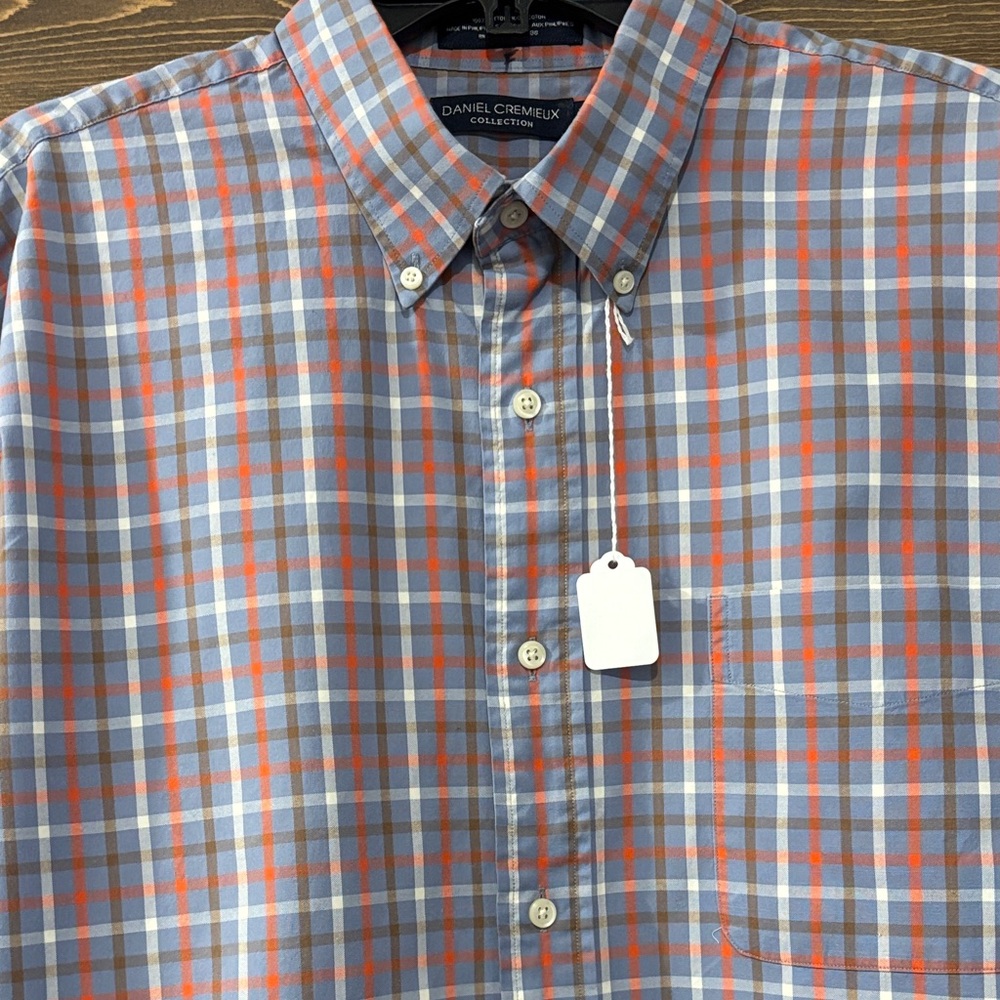 Daniel Cremieux Collection Plaid Button Down Shirt XL cotton